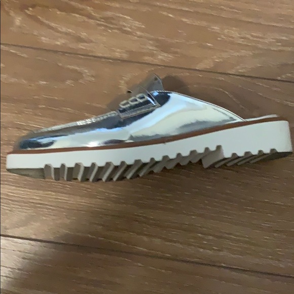 Metallic Silver Loafers - Picture 2 of 4
